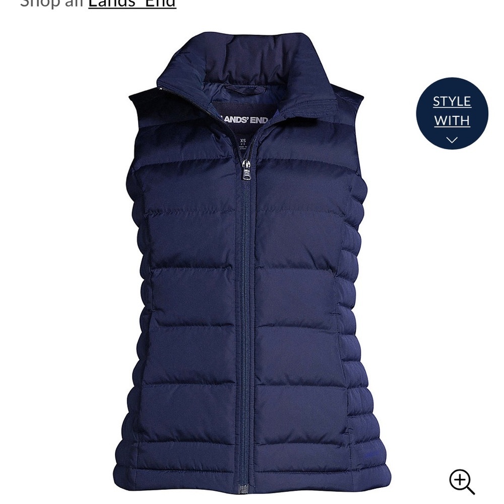 Lands End Womens Tall Down Puffer Vest (size large tall)